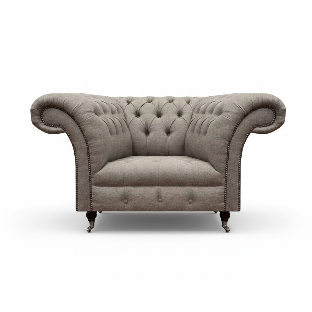 Wohnzimmer Luxuriöse Grau Sessel Polstermöbel Designer Sitz Textil