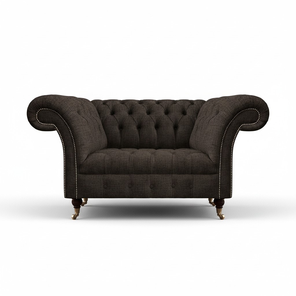 Wohnzimmer Luxus Chesterfield Sofa Couch Zweisitzer Designer Textil Neu