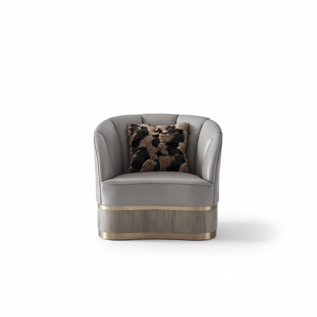 Wohnzimmer Luxus Sessel Hotel Polster Stühle Moderne Einsitzer Designer Grau Neu