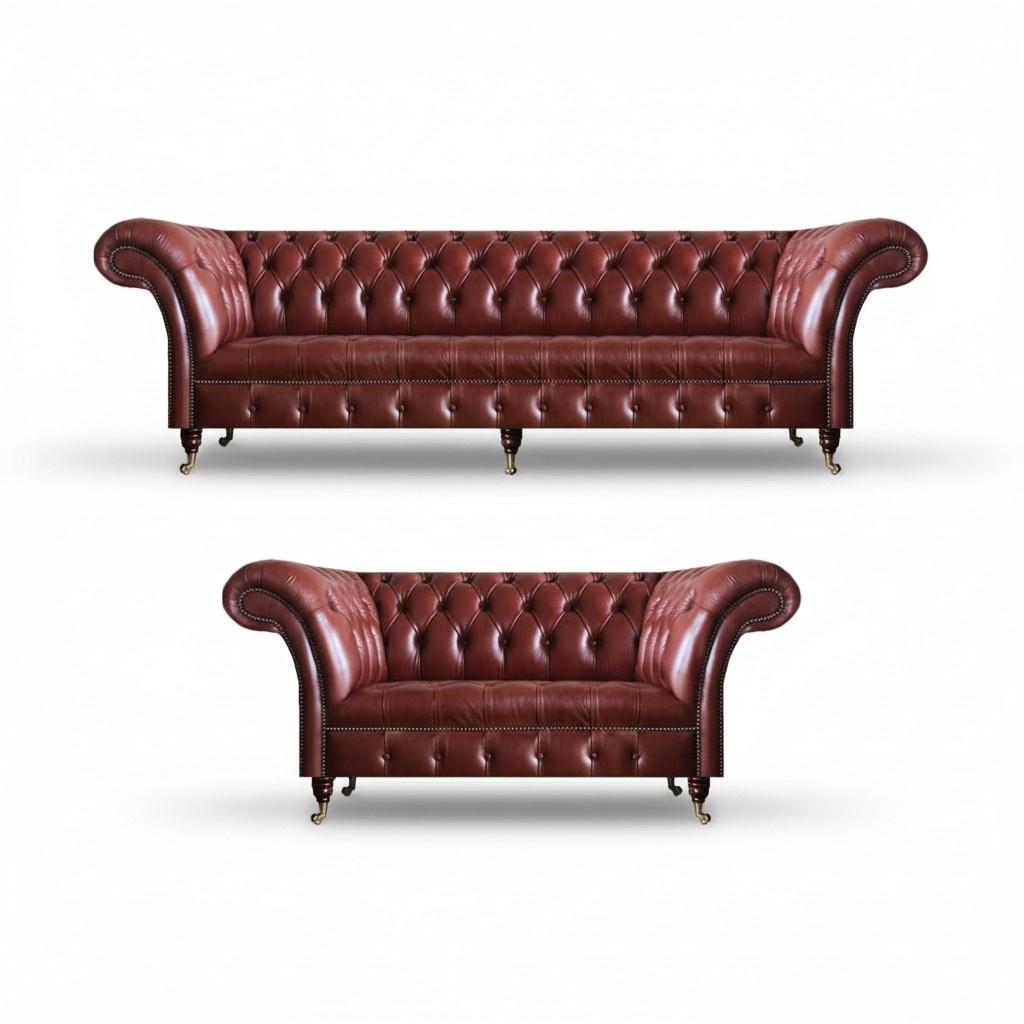 Wohnzimmer Moderne Leder Komplett Sofagarnitur 3+2 Sitzer Polstermöbel