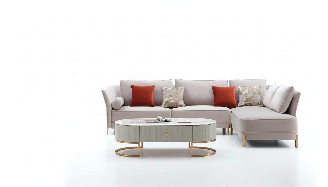 Wohnzimmer Modernes Sofa Ecksofa L Form Couchtisch Ecksofa Polster 2tlg. Set Neu