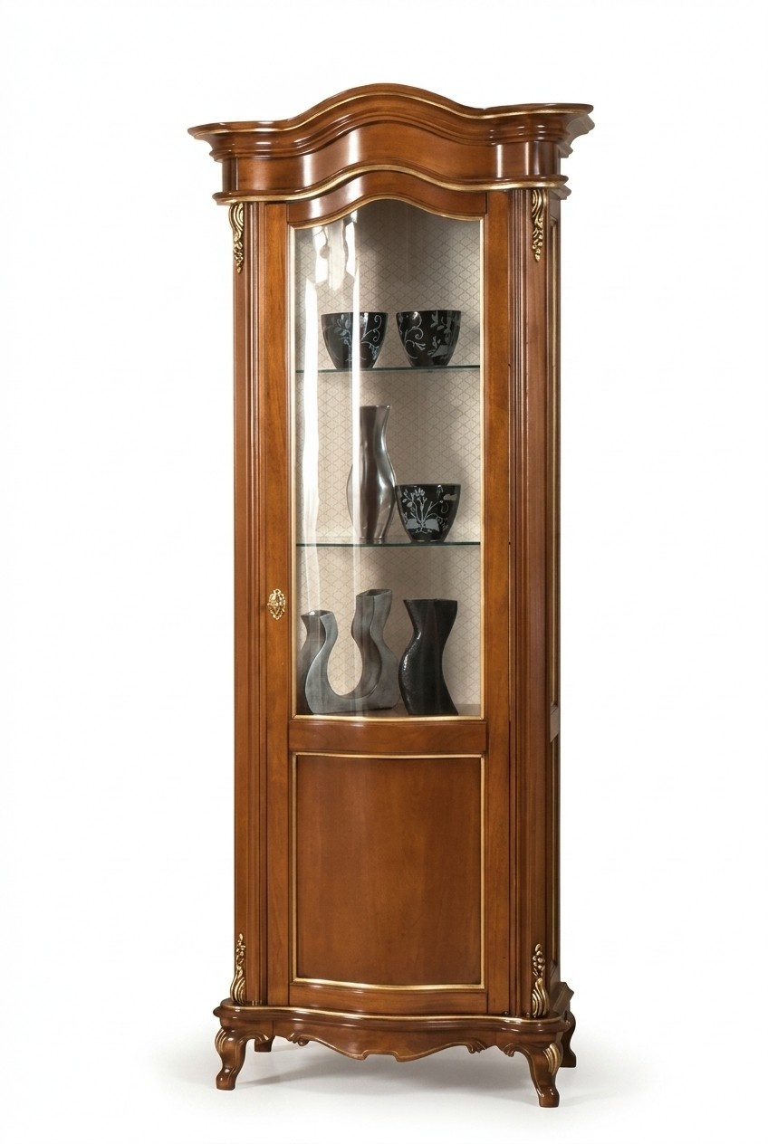 Wohnzimmer Möbel Glasschrank Vitrine Holz Vitrinen Glas Schrank Schränke Regale