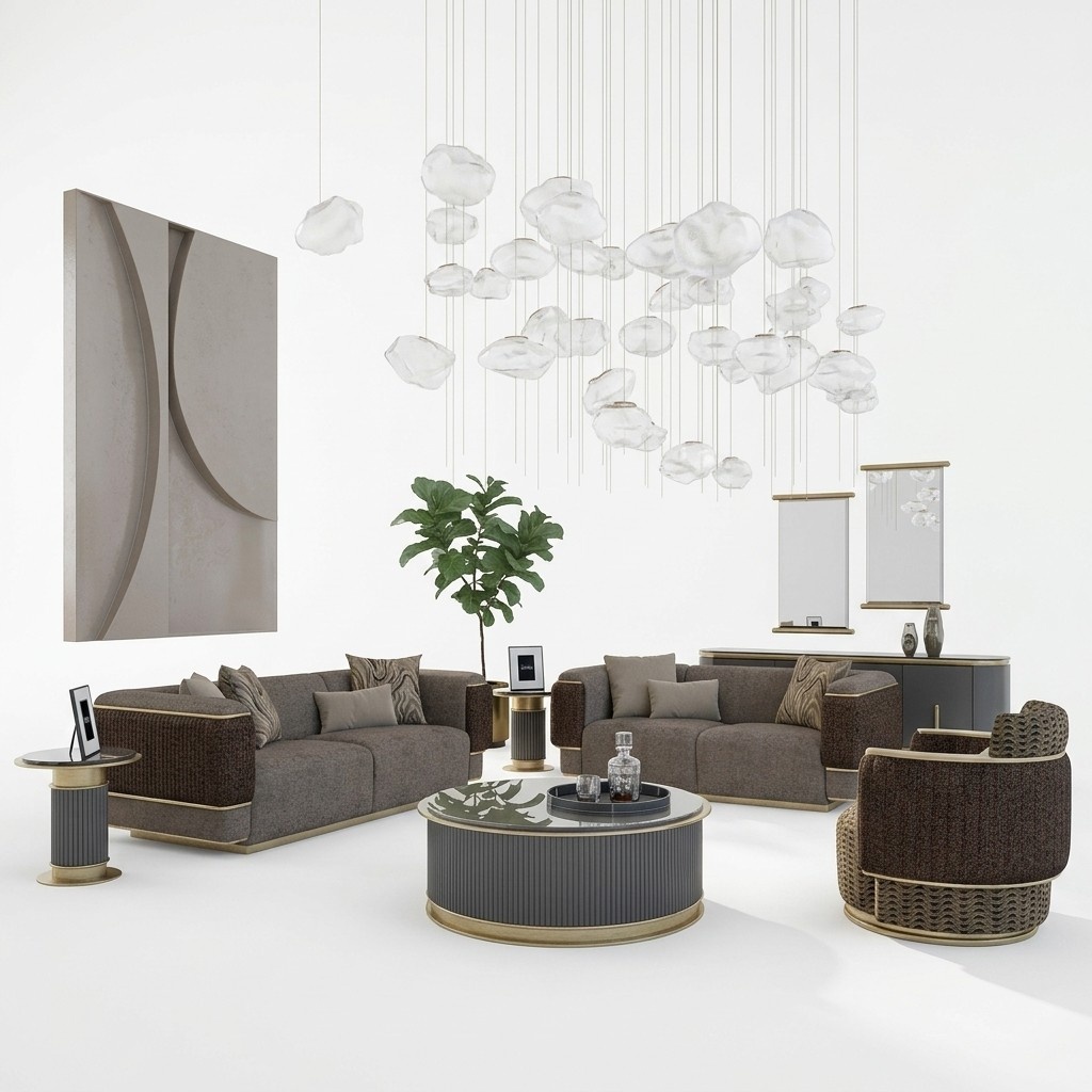 Wohnzimmer Polstermöbel Sofa Set Zweisitzer Dreisitzer Sofa Couch Luxus Sessel