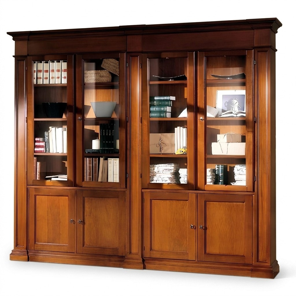 Wohnzimmer Schrank Regal Bücherregal Holz Büroschrank Schränke Vitrine Italien