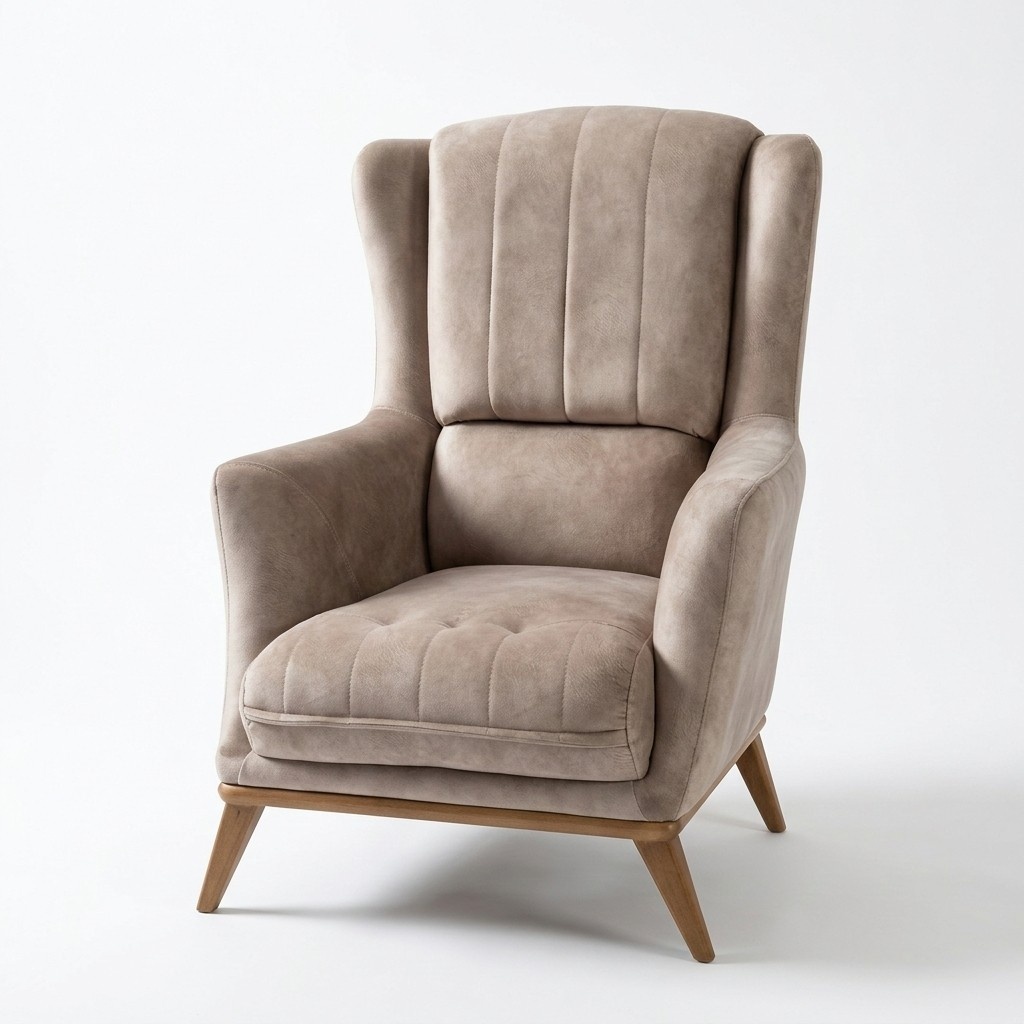 Wohnzimmer Sessel 1 Sitz Couch Polster Textil Luxus Design Holz Möbel