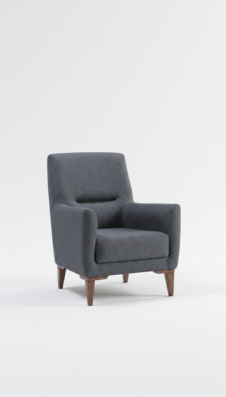 Wohnzimmer Sessel Polstermöbel Grau Modern Design Polstersessel Einrichtung