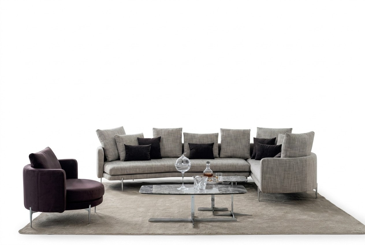 Wohnzimmer Set 4+3+1 Sitzer modern 3tlg Sofagarnitur Sitzpolster Möbel