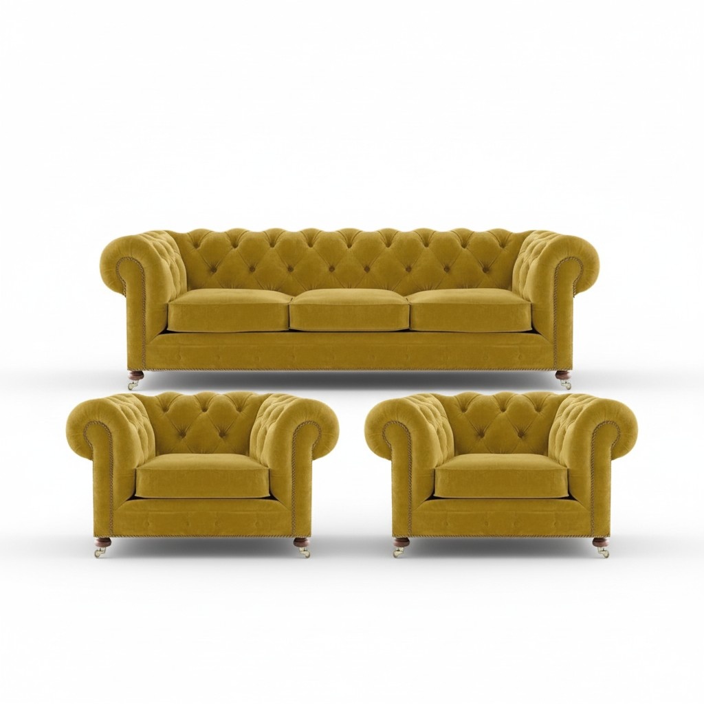 Wohnzimmer Set Designer Garnituren Sofa Polstermöbel Luxus 2x Sessel