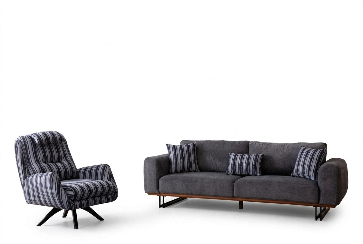 Wohnzimmer set Designer Sofagarnitur 4 +1 Sitzer Garnitur Couchen Möbel 2tlg.