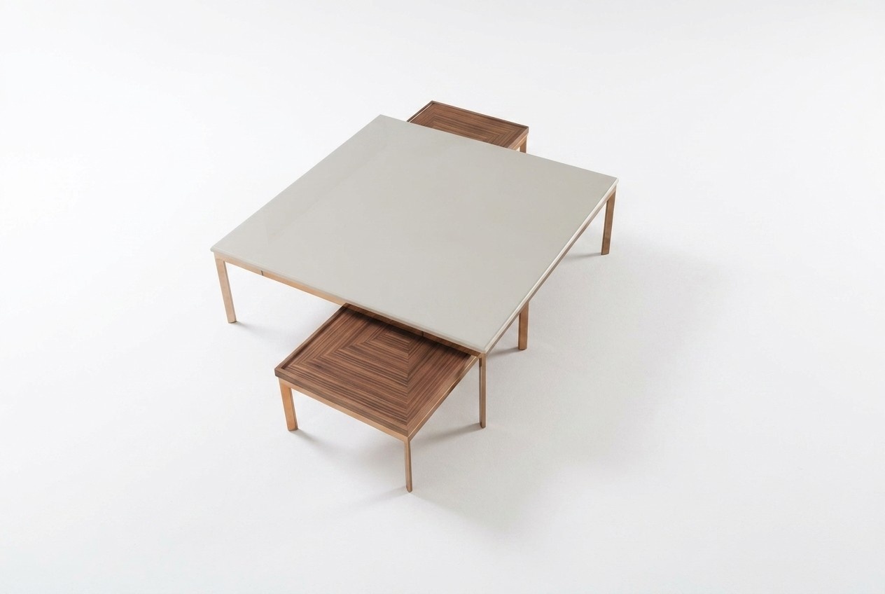 Wohnzimmer Set Komplett 3tlg Modern Neu Couchtisch mit 2x Beisteltisch