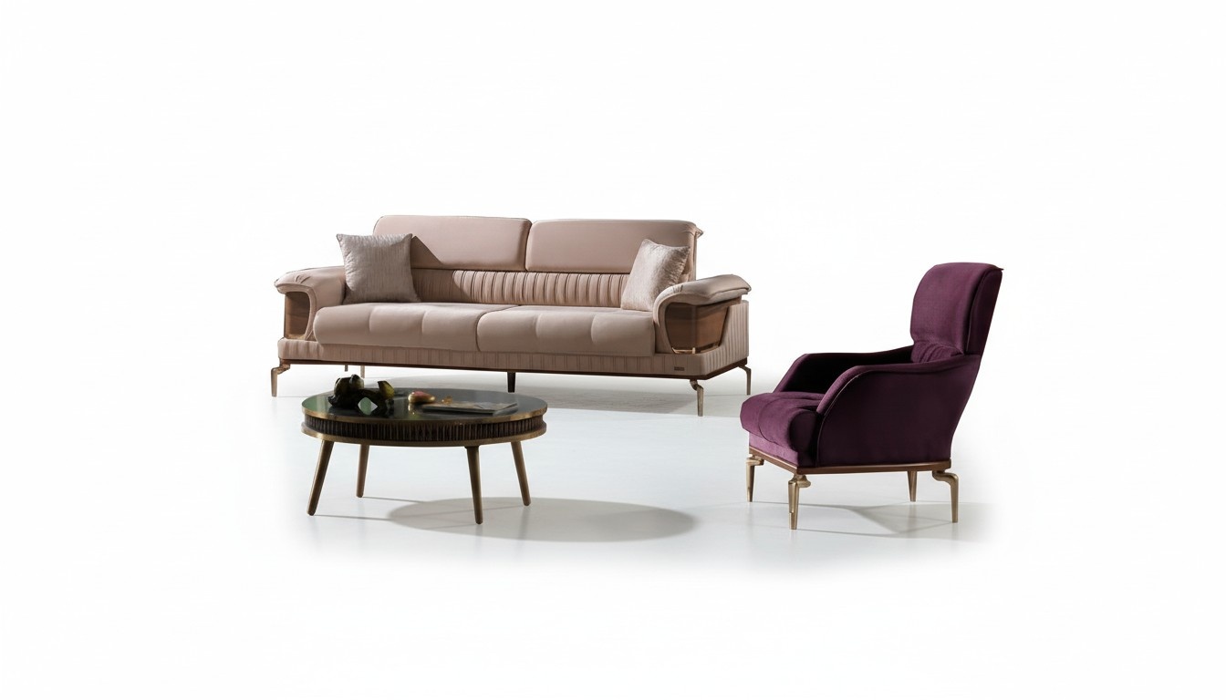 Wohnzimmer Set Sofa 3+1 Sitzer Moderne Möbel Couch Luxus Design 2tlg