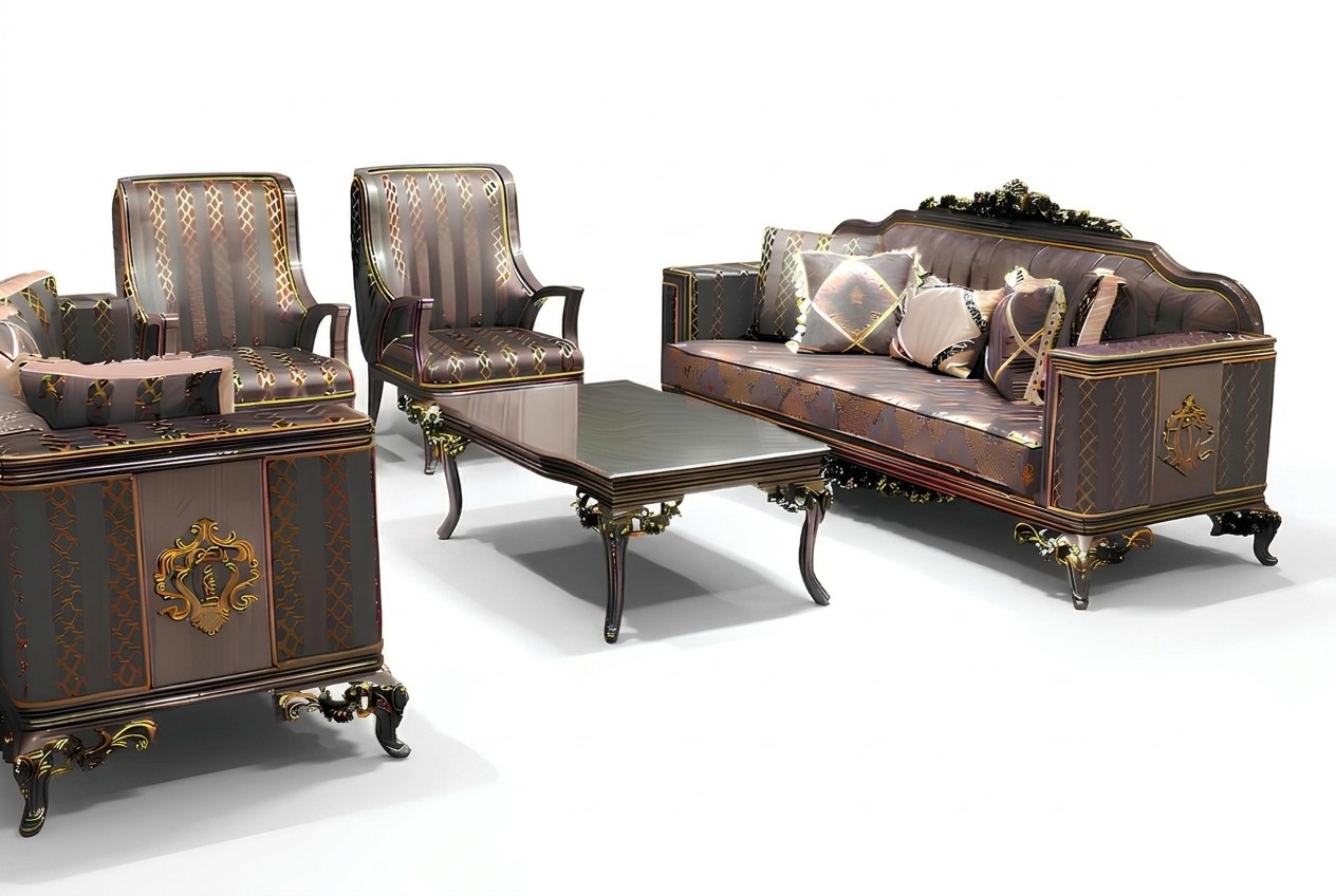 Wohnzimmer Set Sofagarnitur Naturfarben Design Polstermöbel Couchtisch