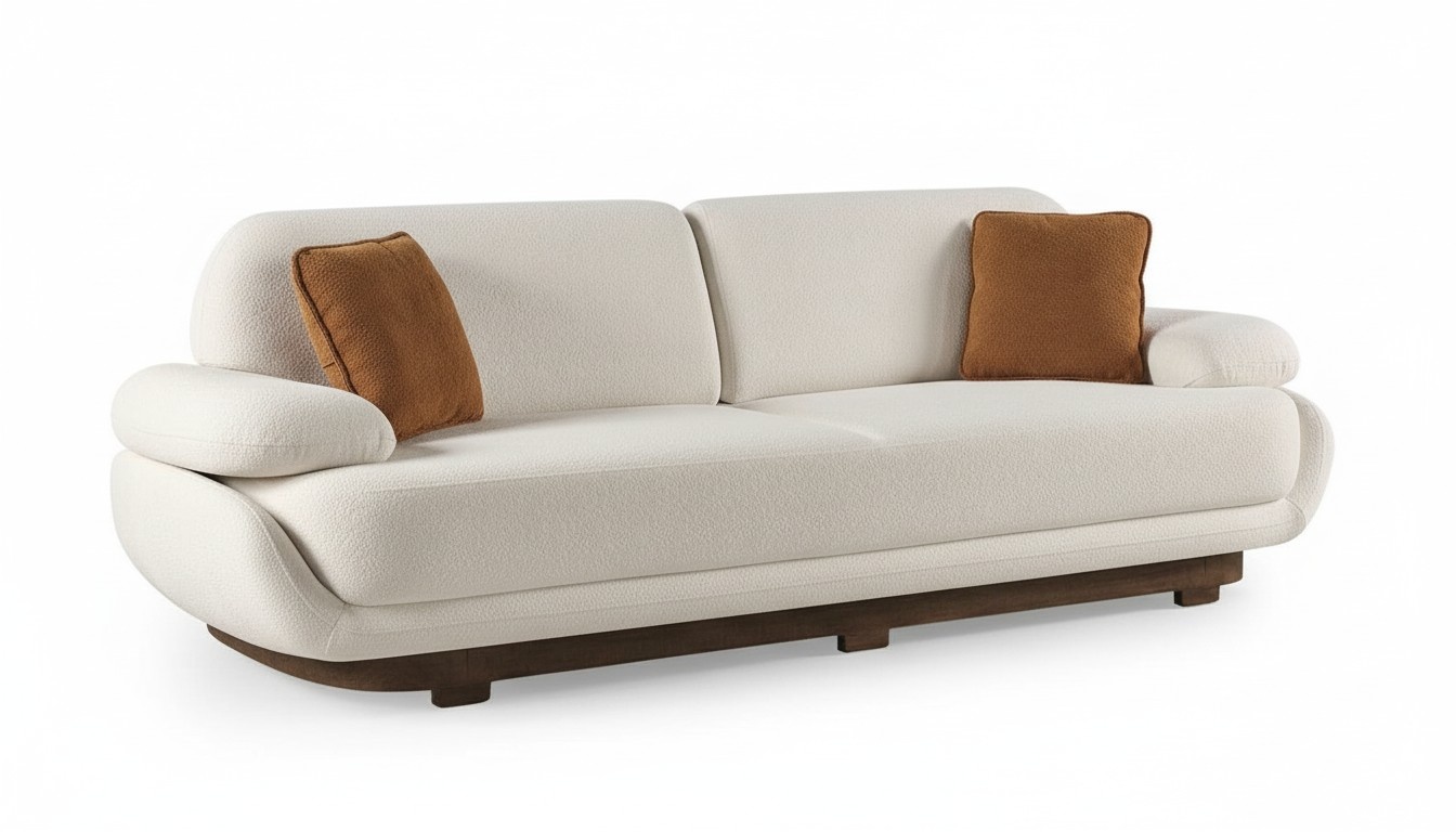 Wohnzimmer Sofa 3 Sitzer Design Textil Einrichtung Dreisitzer Sofa Couch Weiß