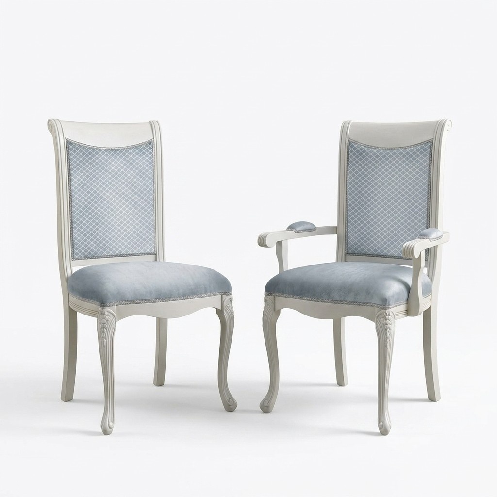 Wohnzimmer Stuhl Design Esszimmer Holz Stühle Polster mit Armlehne Barock Rokoko