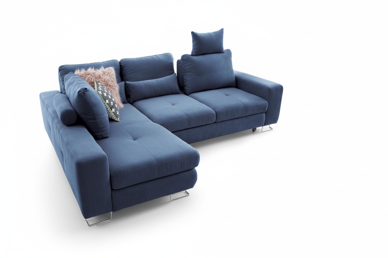 Wohnzimmer Textil L-Form Sofas Sofas Ecke Ecksofa Couch Polstermöbel Neu