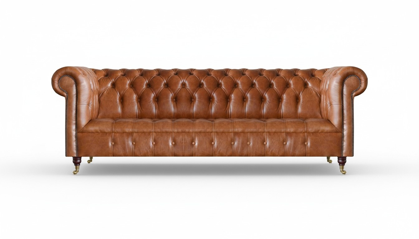 Wohnzimmer Viersitzer Chesterfield Designer Couchen Luxus Ledersofas