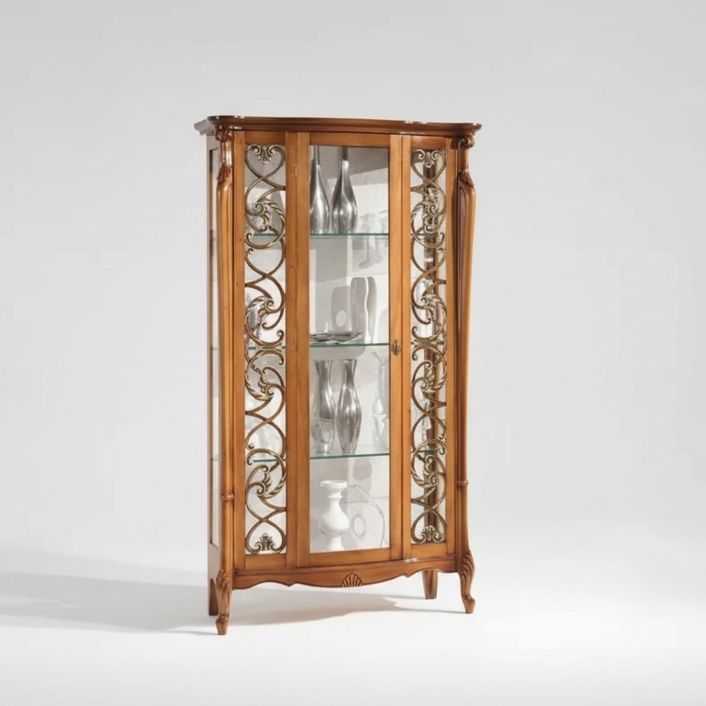 Wohnzimmer Vitrine Schränke Holz Glas Möbel Einrichtung Klassischе