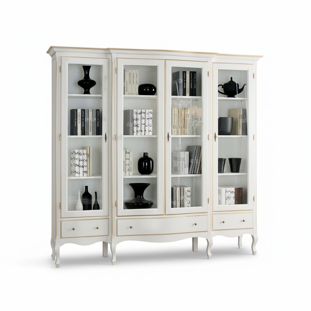 Wohnzimmer Vitrine Schrank Bücher Regal Anrichte Klassische Möbel Regale Holz