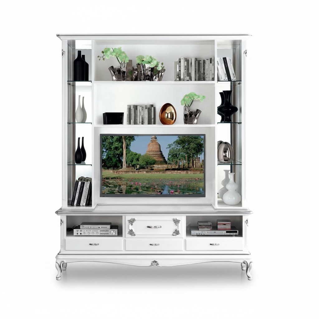 Wohnzimmer Wandregal TV Schrank Wandschränke Regal Holz Wohnzimmer Möbel