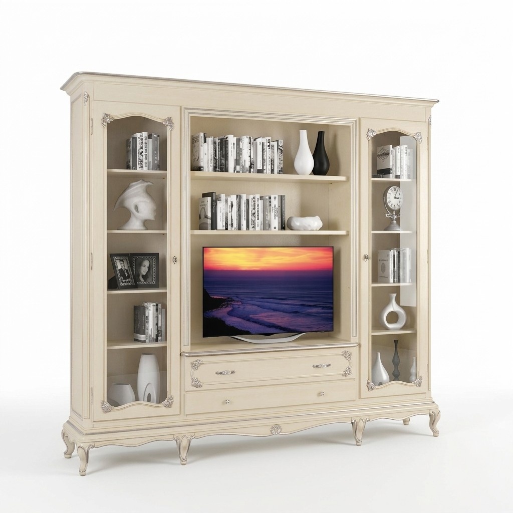 Wohnzimmer Wandregal tv Schrank Schränke Regal Holz Wohnzimmer Möbel Regale; Neu