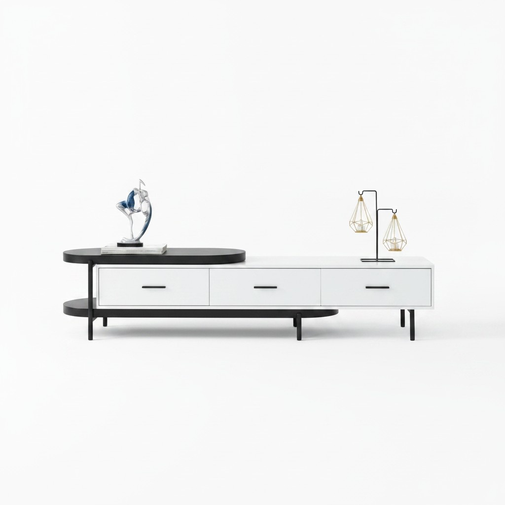 Wohnzimmer Wohnwand rtv Lowboard Holz Weiß Möbel Neu Modern Design