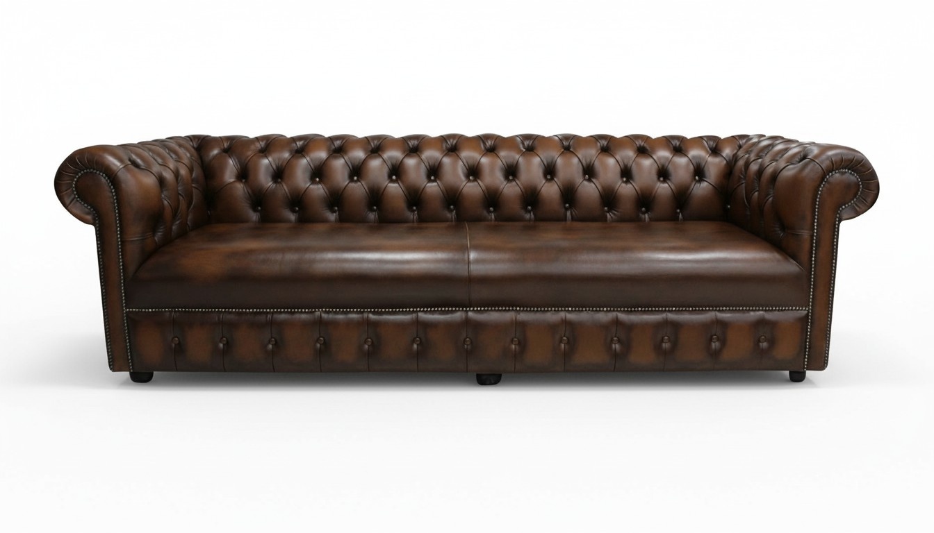 XXL 4 Sitzer Polster Couch Antik Stil Leder Textil Stoff Sofa Big Sofas Couchen