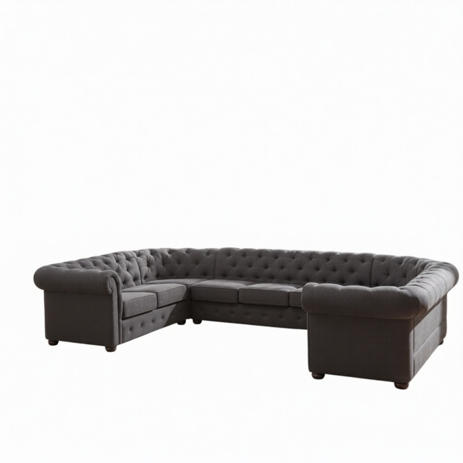 XXL Big Chesterfield Wohnlandschaft Couch Sofa Polster Eck Sitz U Form