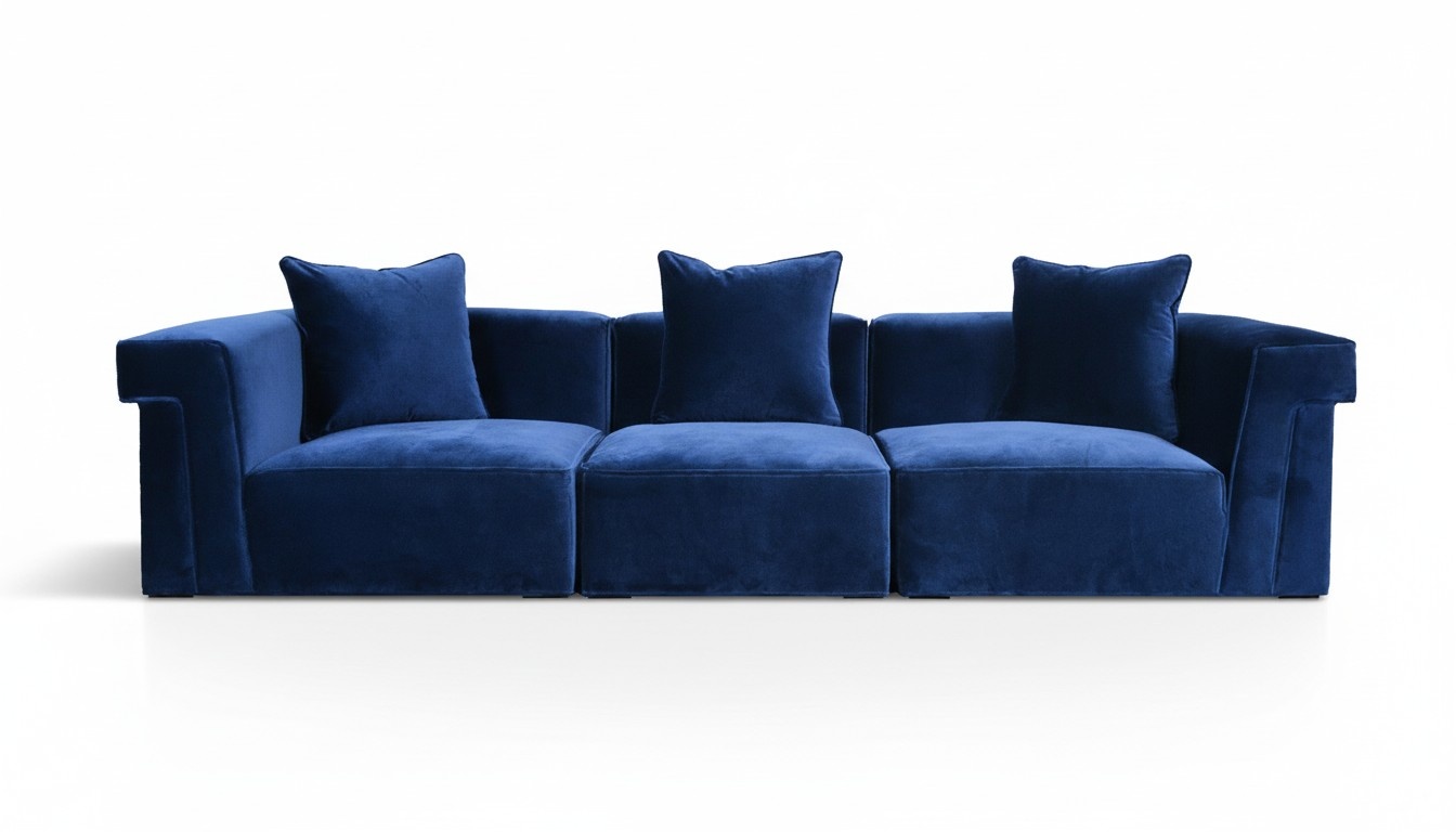 XXL Big Lounge Sofa 4 Sitzer Couch Würfel System Polster Sitz Garnitur