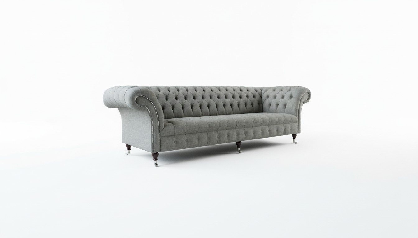 xxl Big Sofa Couch Chesterfield 265cm Polster Sofas 4 Sitzer Textil Modern