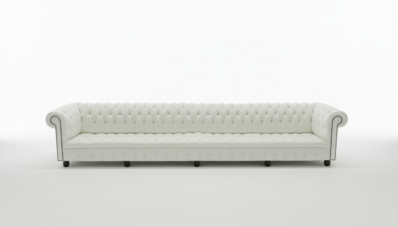 XXL Big Sofa Couch Chesterfield 480cm Polster Sofas 9 Sitzer Leder Textil #228