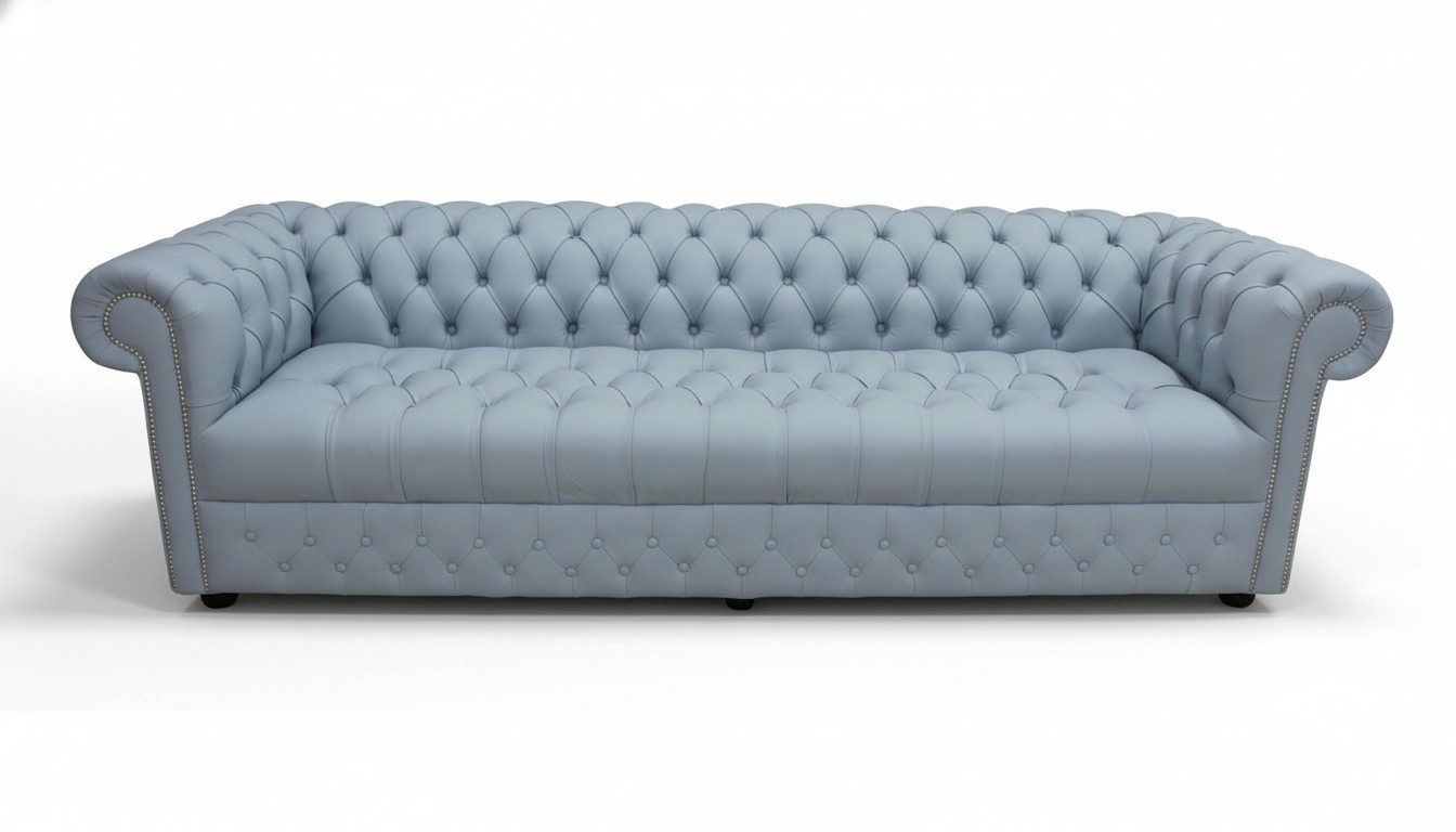 XXL Big Sofa Couch Chesterfield 480cm Polster Sofas 4 Sitzer Leder Textil #215