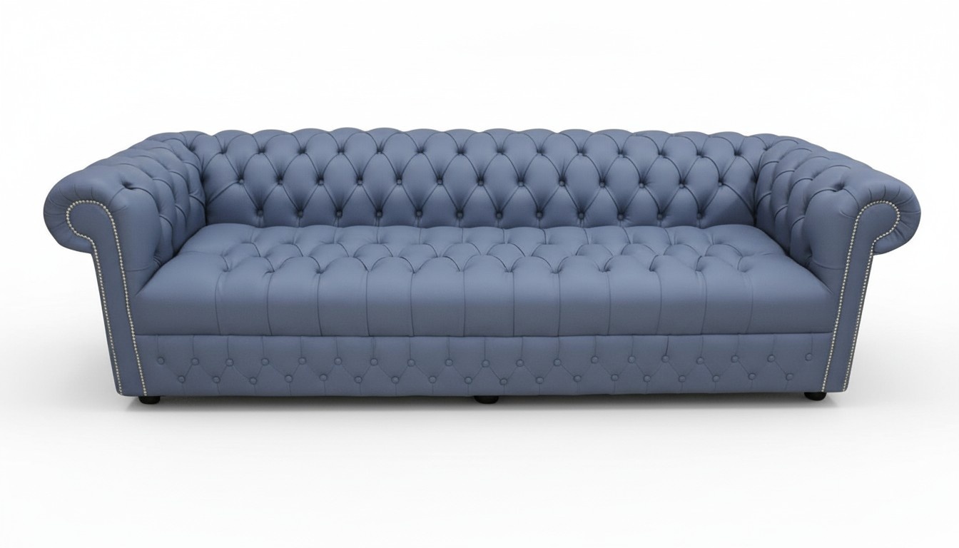 XXL Big Sofa Couch Chesterfield 480cm Polster Sofas 4 Sitzer Leder Textil #213