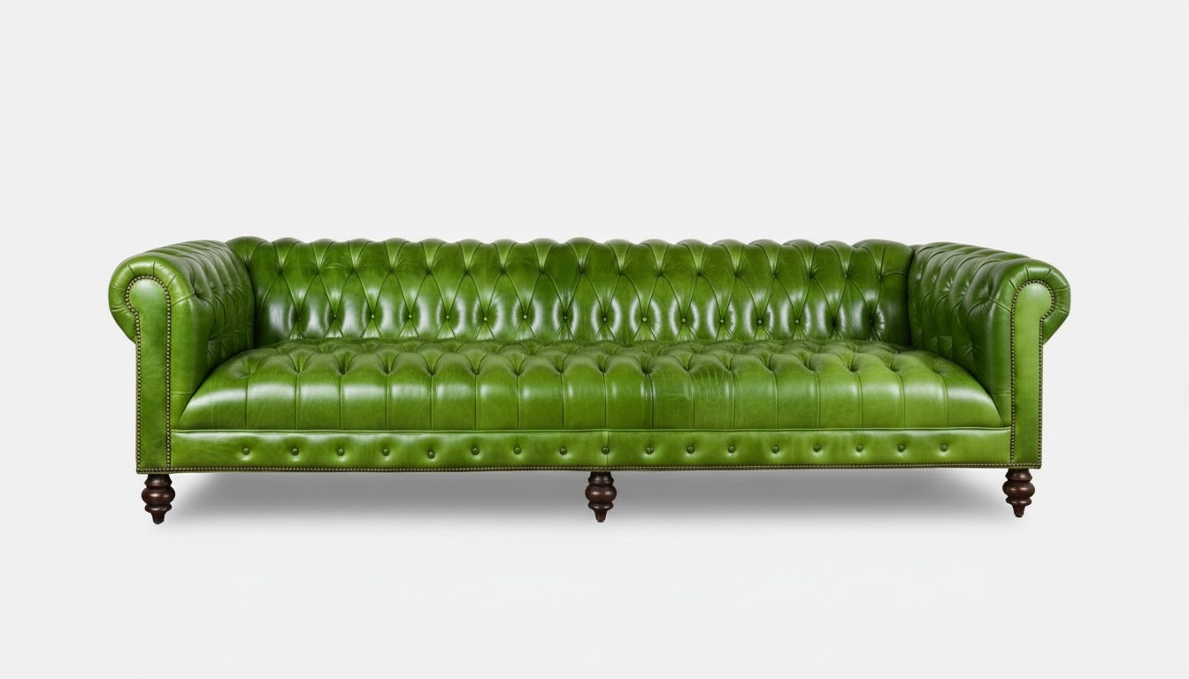 XXL Big Sofa Couch Chesterfield 240cm Polster Sofas 4 Sitzer Leder Textil #275