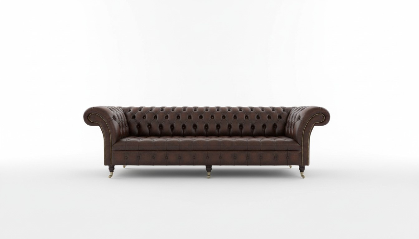 XXL Big Wohnzimmer Couch Chesterfield 4 Sitzer Leder Sofa Couchen