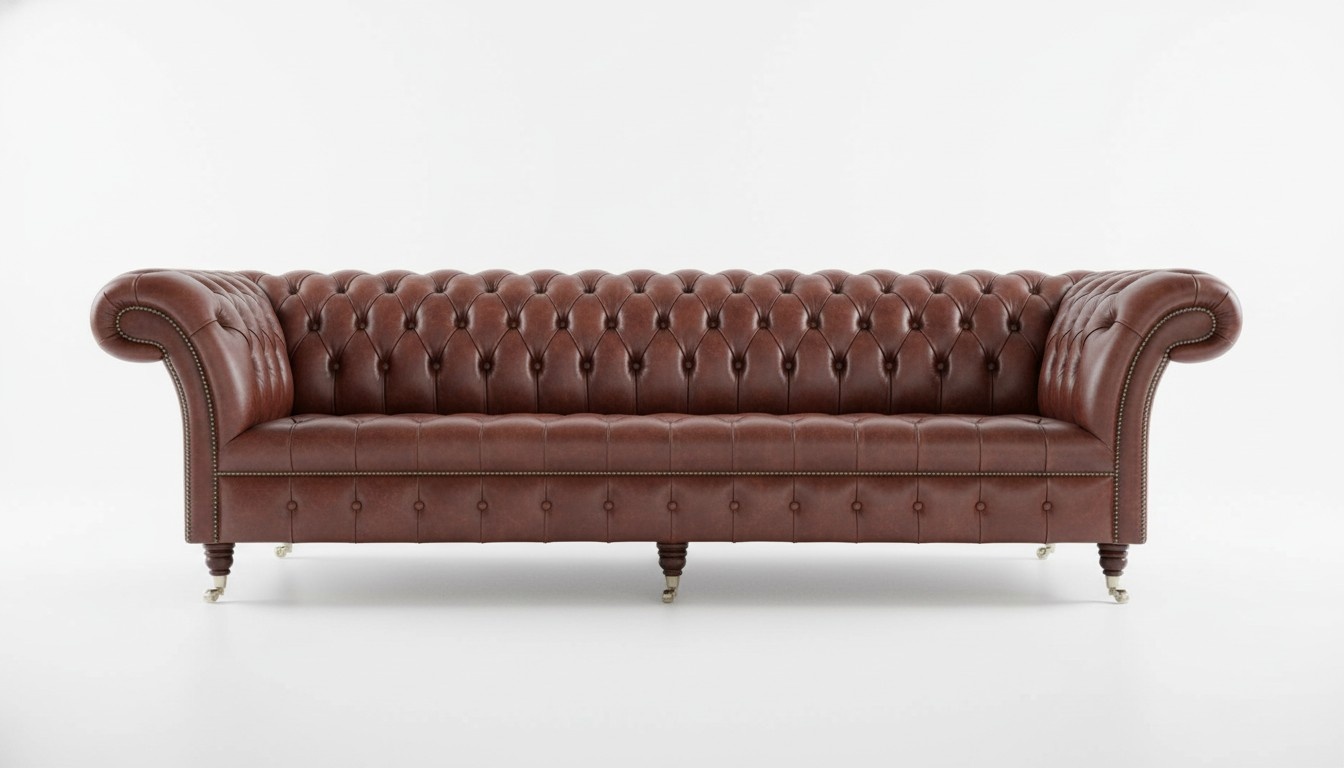 XXL Chesterfield Polster Sofas Design Luxus Couch Sofa 4 Sitzer Leder
