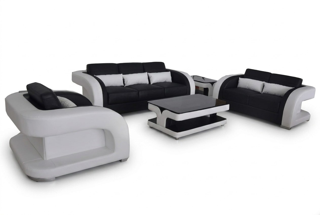 XXL Couch Leder Wohnlandschaft Garnitur Design Modern Sofa garnituren 3+2+1 Neu