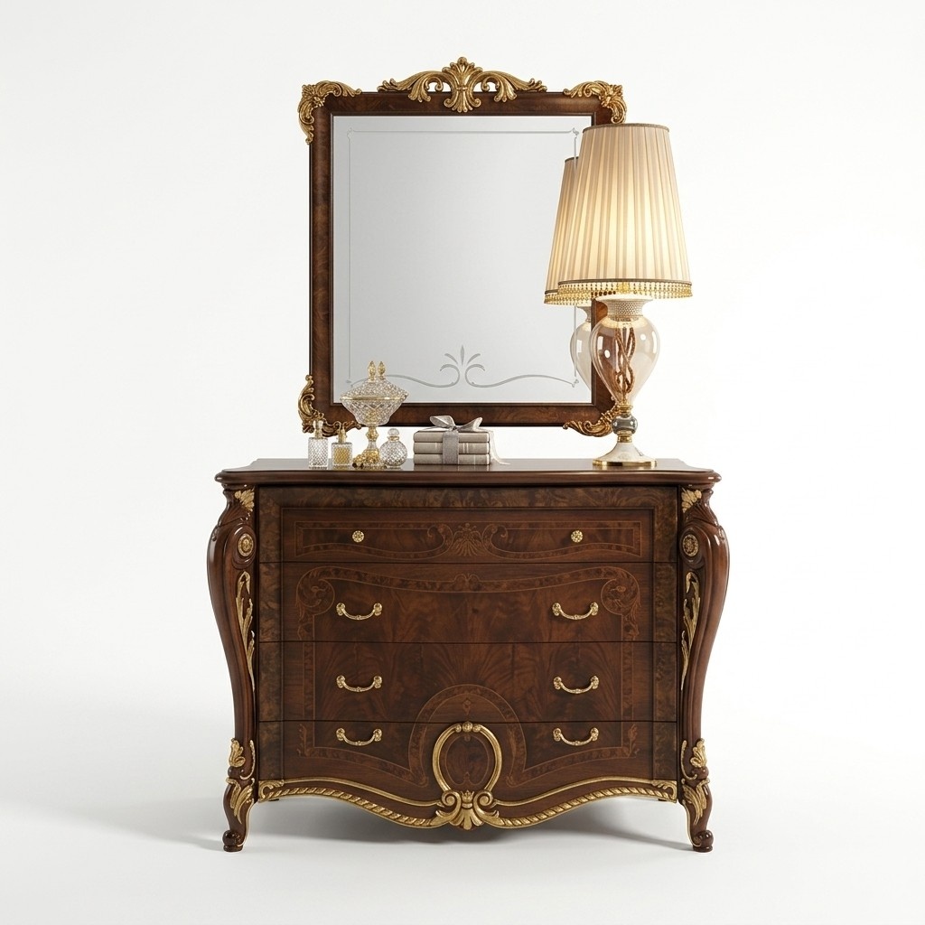 XXL Kommode Anrichte Sideboard Buffet Regal Schrank Jugendstil Echte Handarbeit
