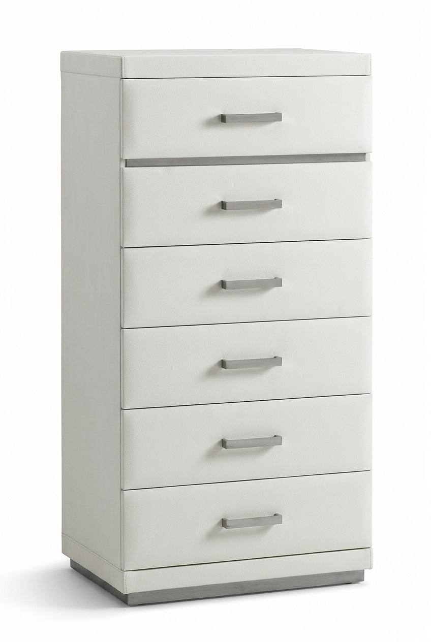 XXL Leder Sideboard Kommode 6 Schubladen Schränke Schrank Kommoden Hochschrank