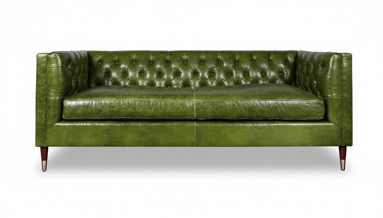 XXL Sofa 3 Sitzer Grün Couch Chesterfield Polster Sitz Garnitur Leder Textil