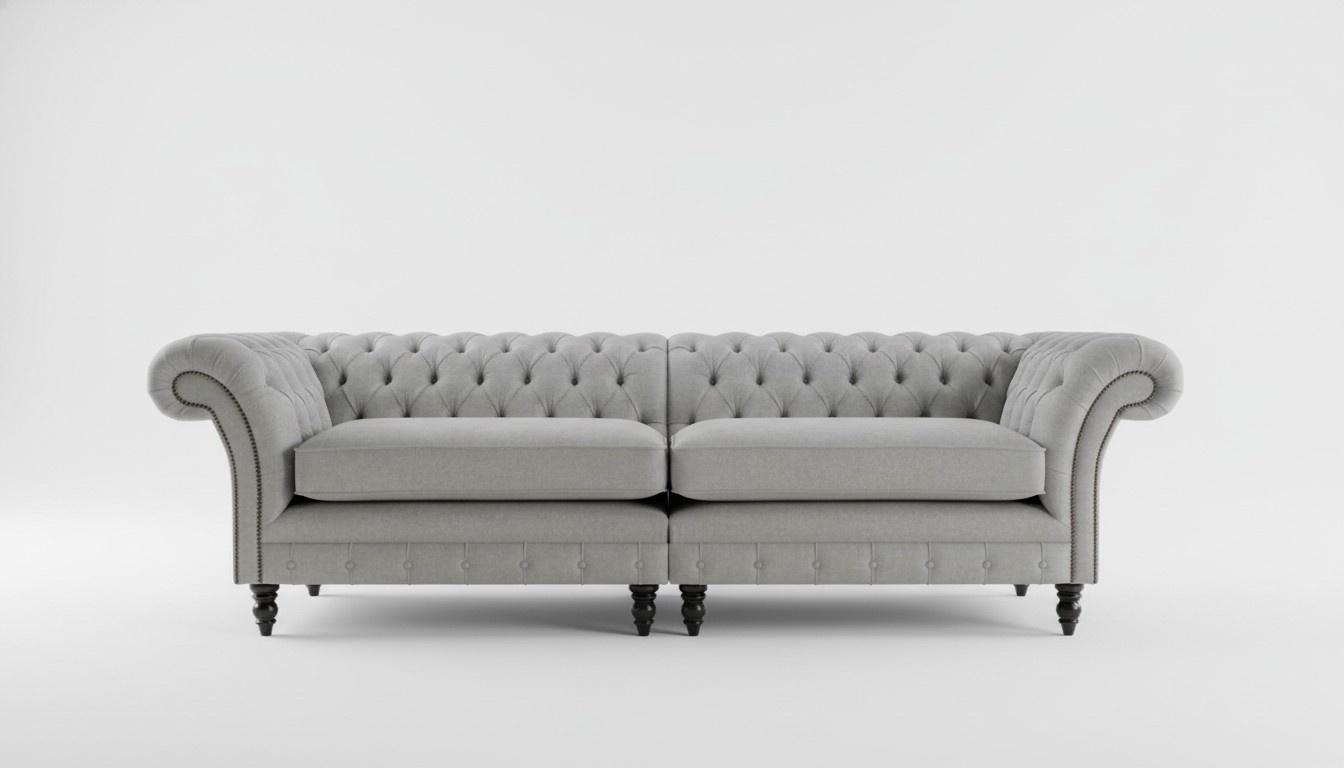 XXL Sofa 4 Sitzer Couch Chesterfield Polster Sitz Garnitur Leder Textil