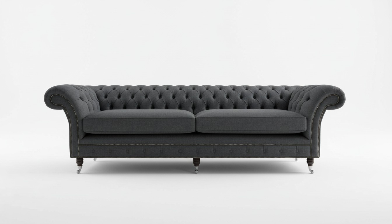 XXL Sofa 4 Sitzer Couch Chesterfield Polster Sitz Garnitur Leder Textil