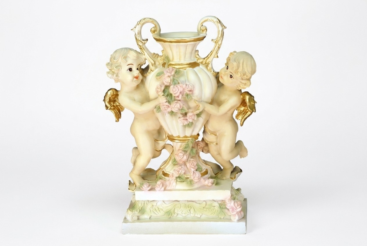 XXL Vase Tisch Dekoration Deko Vasen Antik Stil Skulptur Figur Kelch Engel