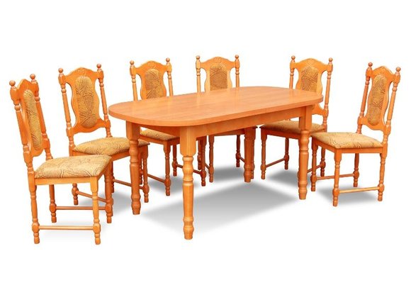 Essgruppe Esstisch Tisch mit 6 x Stühlen Model Z24
