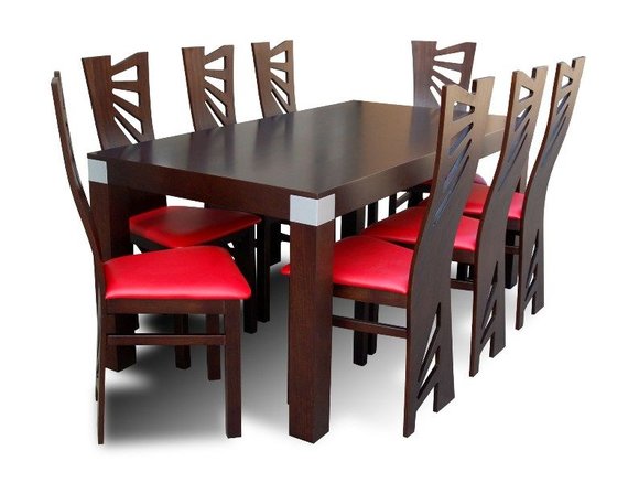 Essgruppe Esstisch Tisch mit 8 x Stühlen Model Z28