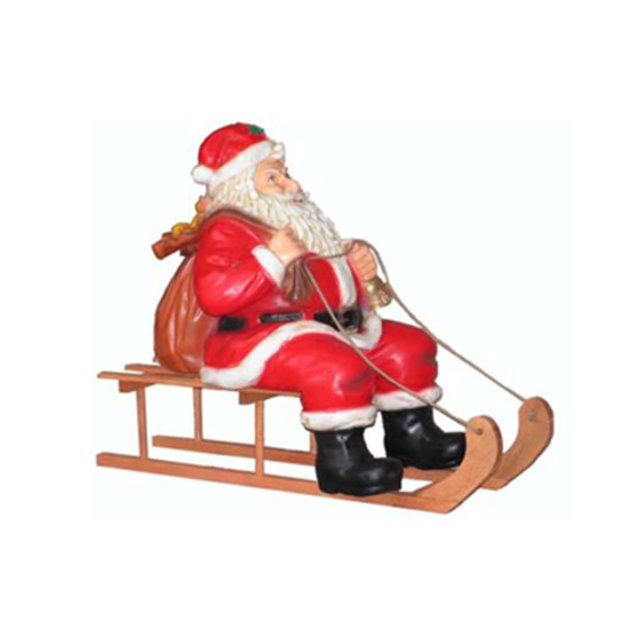 Weihnachtsmann Nikolaus Weihnachts Deko Haus Dekoration Schlitten Figur
