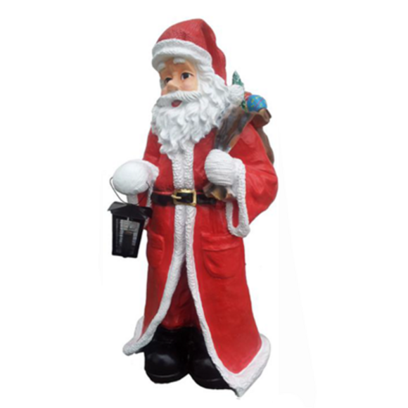 Weihnachtsmann Figur mit Lampe Stehleuchte Statuen Statue Dekoration
