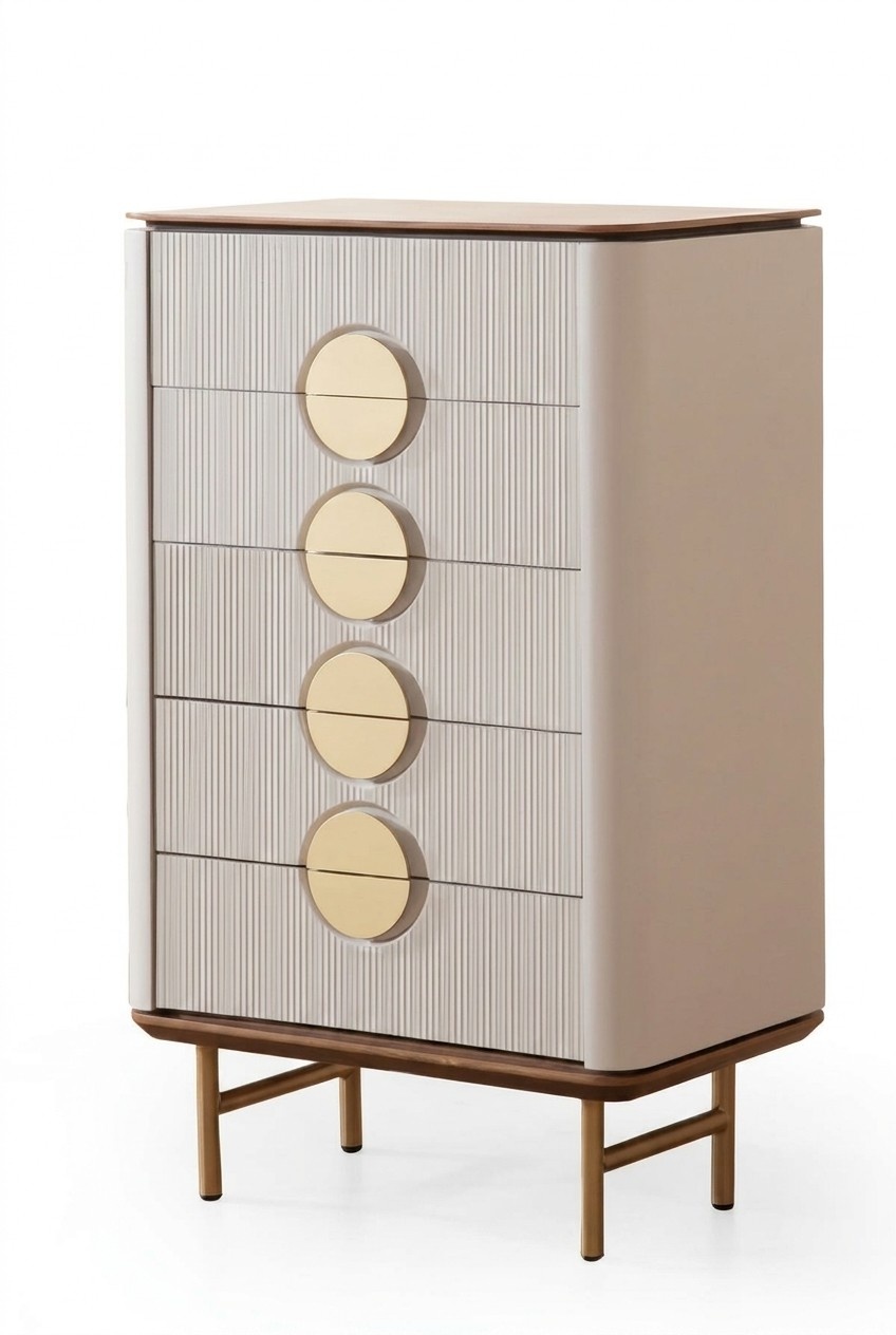 Zeitlos Kommode Funktional Sideboard 5 Schublade Schlafzimmer Möbel