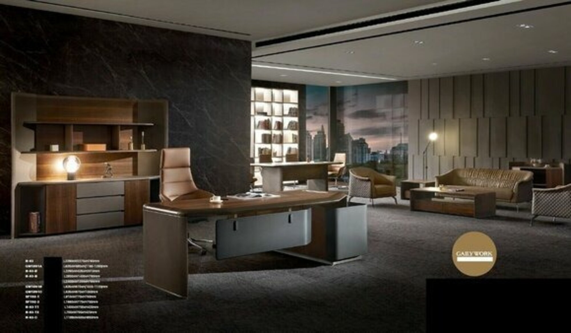 Büro Arbeit Zimmer Set Sessel Tisch Komplett Möbel 3tlg Einrichtung Schreibtisch