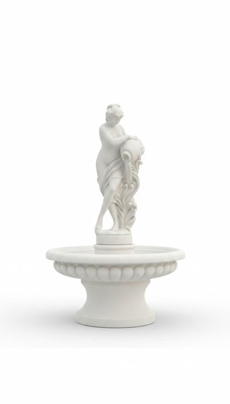 Zierbrunnen Springbrunnen Figur 196cm Brunnen Dekoration Garten Fontaine