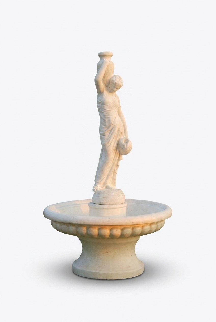 Zierbrunnen Springbrunnen Figur 206cm Brunnen Dekoration Garten Fontaine